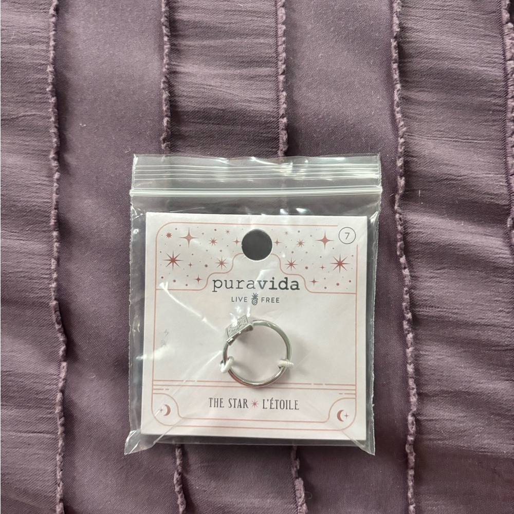 Pura Vida Silver Lightning Bolt Ring